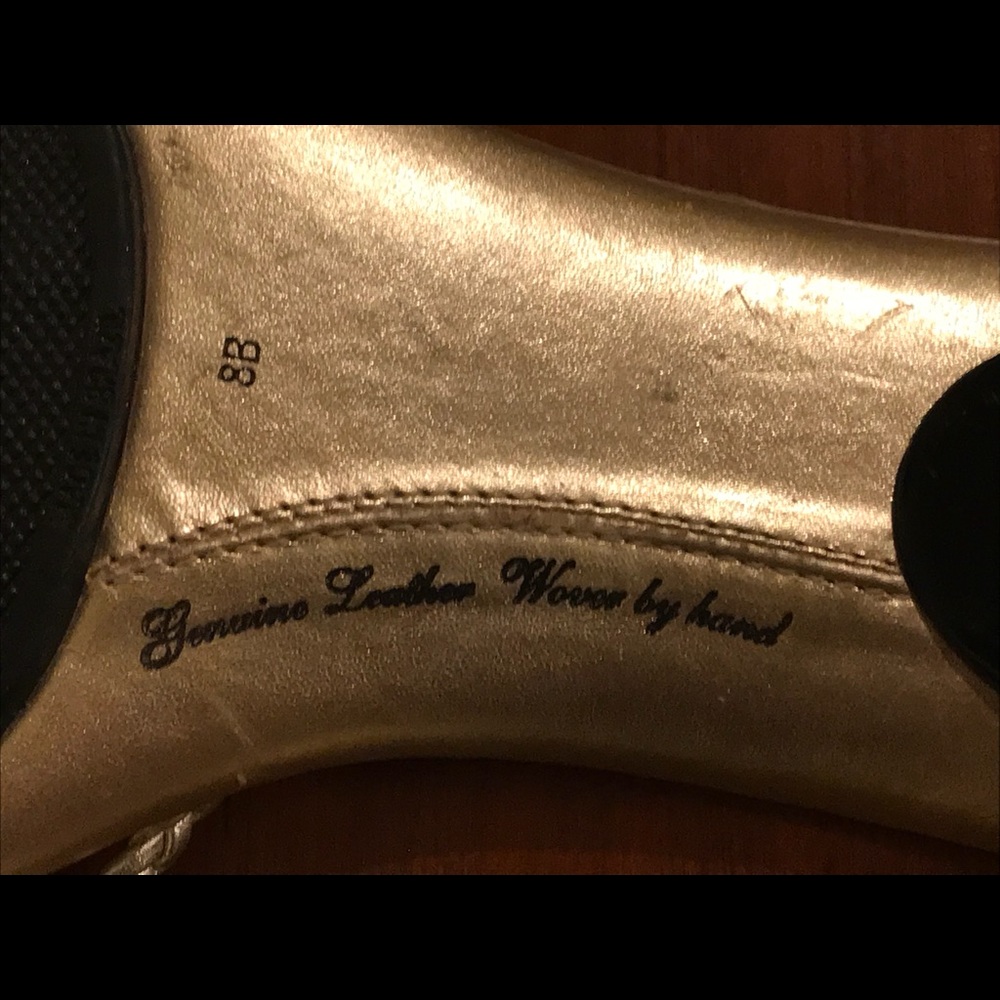 Lauren Ralph Lauren Womens 8 B Gold Heel Sandals - Picture 3 of 8